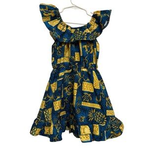 Koko Keike Hawaii Floral Hawaiian Faux Wrap Twirl Dress